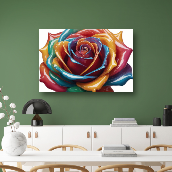 Abstracte Dans van Kleuren Roos poster