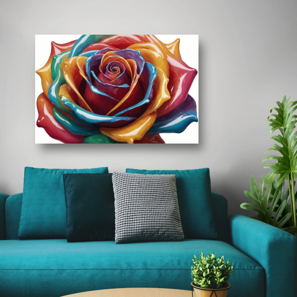 Abstracte Dans van Kleuren Roos poster