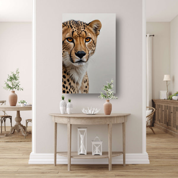 Intense Blik van een Majestueuze Cheeta canvas met baklijst