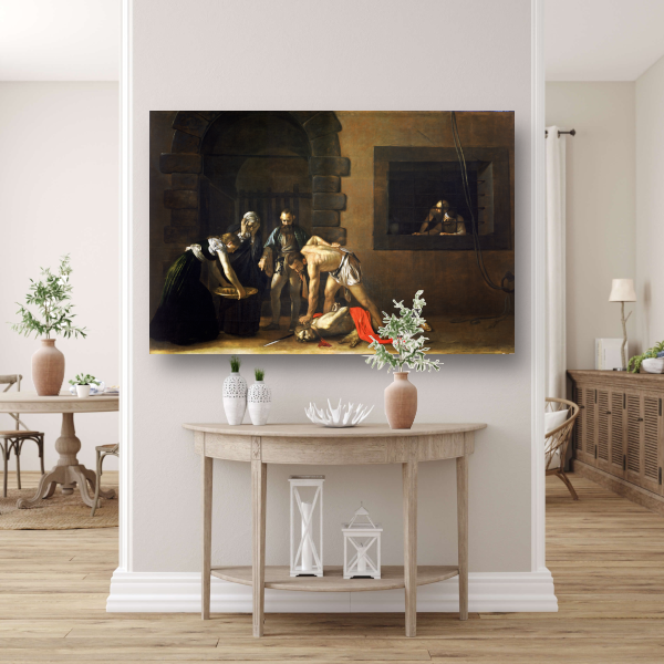 De onthoofding van Sint Johannes de Doper - Caravaggio poster