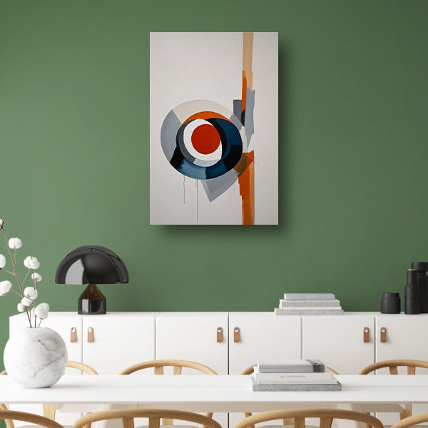 Dynamische abstractie van kleur en vorm canvas