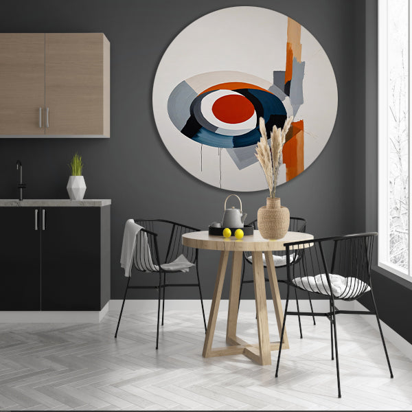 Dynamische abstractie van kleur en vorm forex muurcirkel