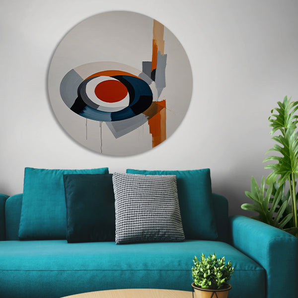 Dynamische abstractie van kleur en vorm forex muurcirkel