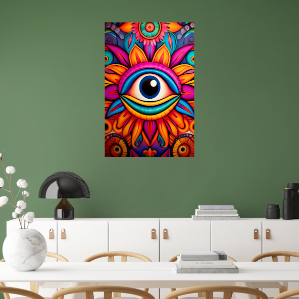 Het Oog van Kleurrijke Inspiratie canvas