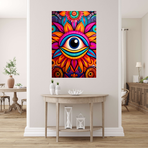 Het Oog van Kleurrijke Inspiratie canvas