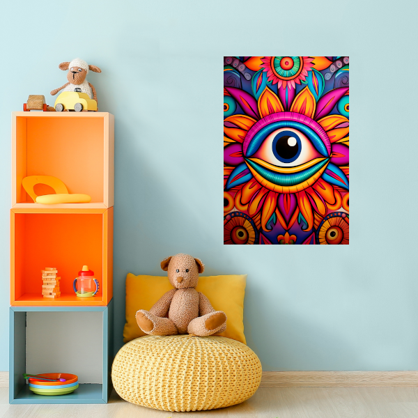 Het Oog van Kleurrijke Inspiratie canvas
