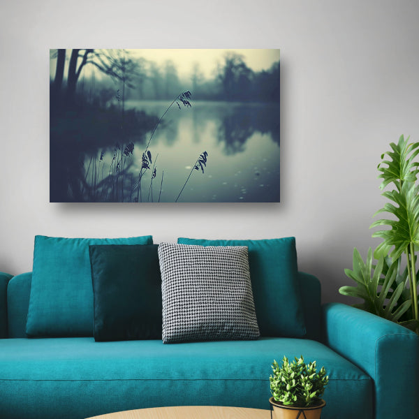 Rustige lagune bij zonsopgang poster