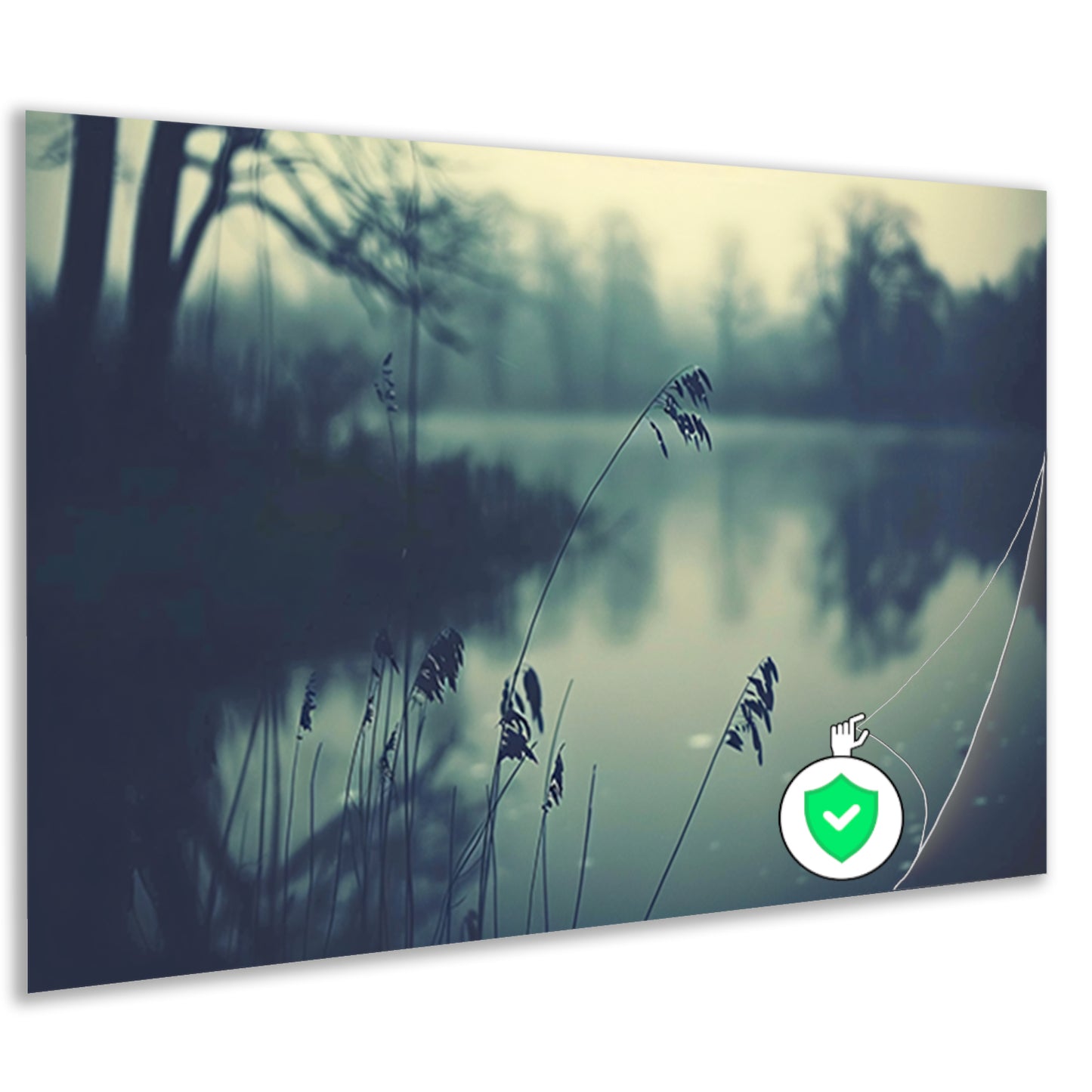 Rustige lagune bij zonsopgang poster