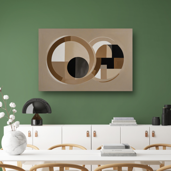 Geometrische harmonie in monochrome tinten poster