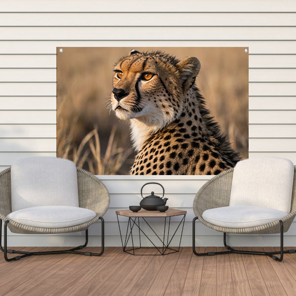 Prachtige cheeta in natuurlijke omgeving tuinposter