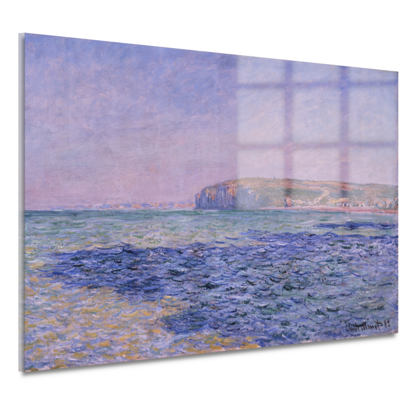 Schaduwen op de zee, De kliffen bij Pourville - Claude Monet acrylglas