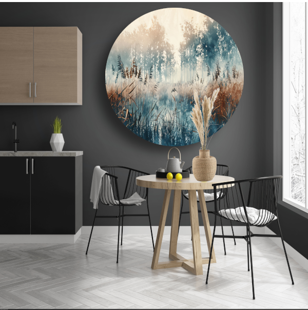 Mistig Ochtendlicht in Stil Bos forex muurcirkel
