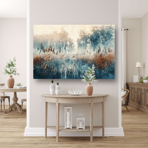 Mistig Ochtendlicht in Stil Bos canvas