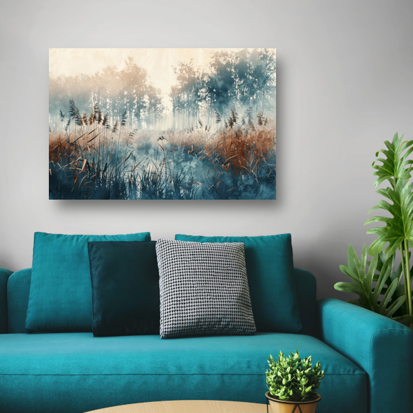 Mistig Ochtendlicht in Stil Bos canvas
