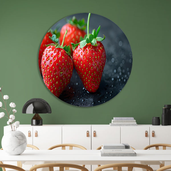 Drie glimmende aardbeien forex muurcirkel