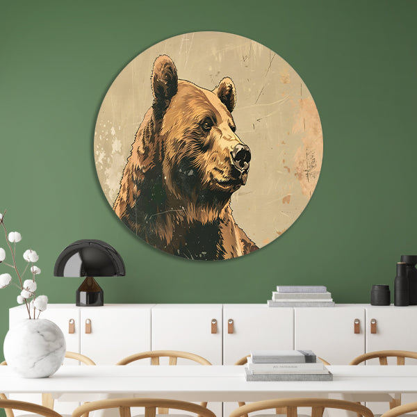 Beer in Vintage Stijl met Sepia Tonen forex muurcirkel