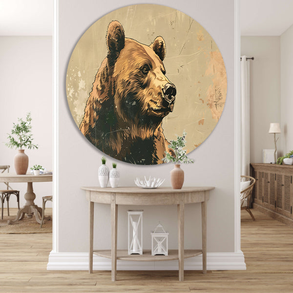 Beer in Vintage Stijl met Sepia Tonen forex muurcirkel