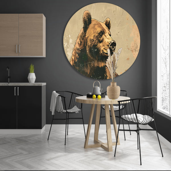 Beer in Vintage Stijl met Sepia Tonen forex muurcirkel