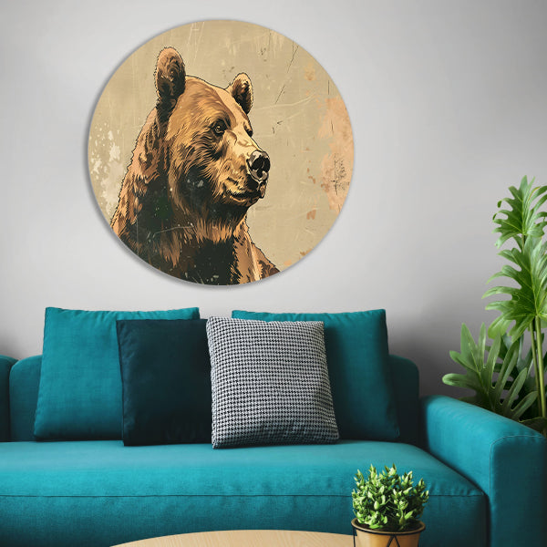 Beer in Vintage Stijl met Sepia Tonen forex muurcirkel