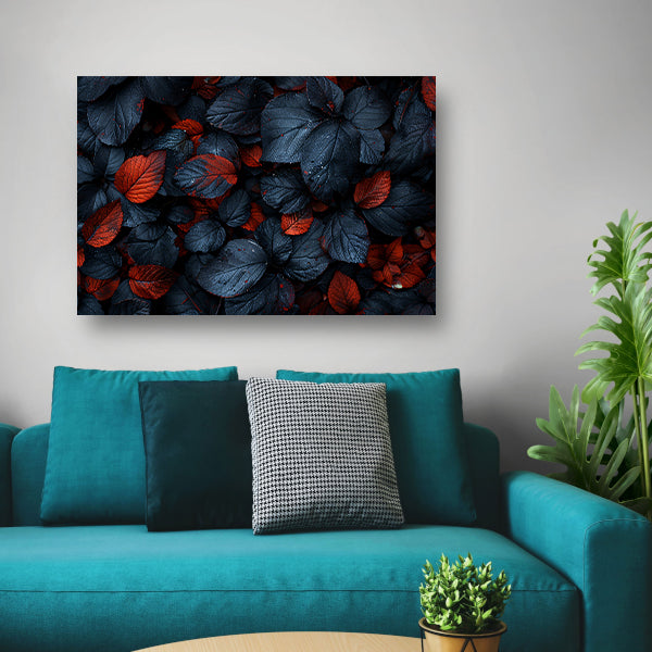 Abstract Bladeren Compositie canvas