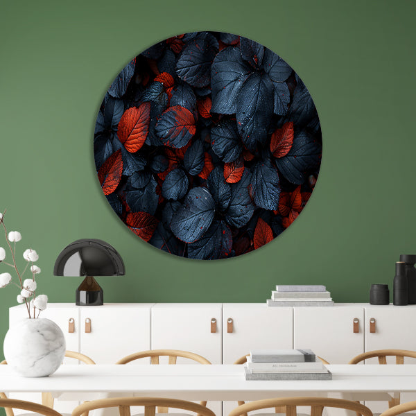 Abstract Bladeren Compositie forex muurcirkel