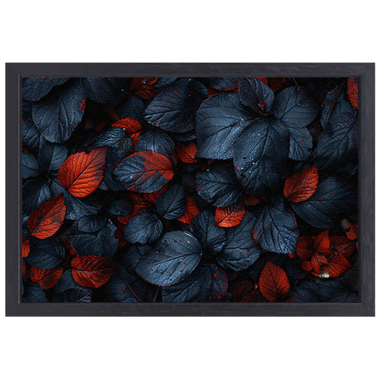 Abstract Bladeren Compositie canvas met baklijst