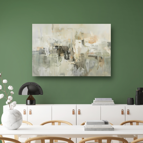 Gelaagde Abstractie in Zachte Aardetinten acrylglas