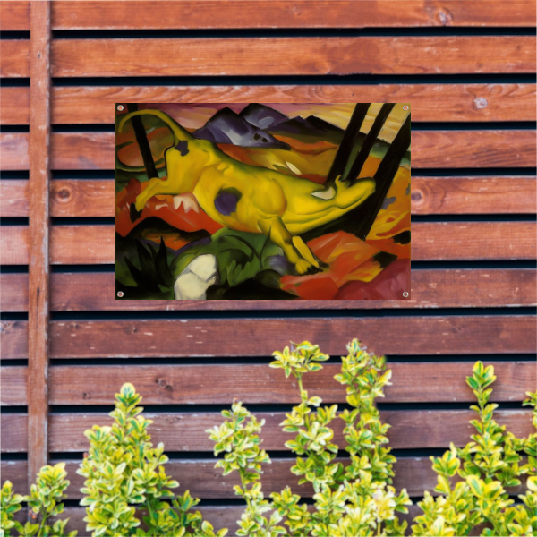De gele koe - Franz Marc tuinposter