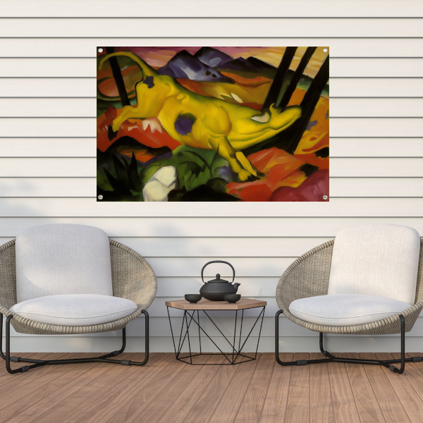 De gele koe - Franz Marc tuinposter