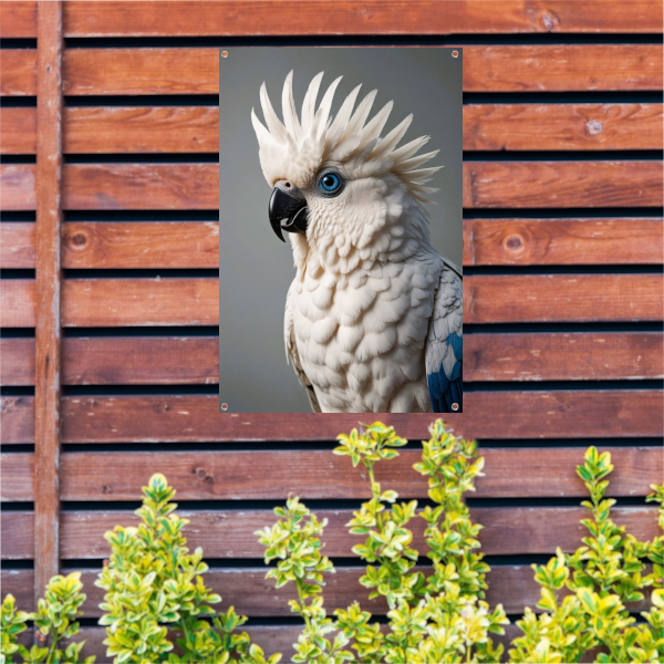 De Blik van een Blauwogige Kaketoe tuinposter