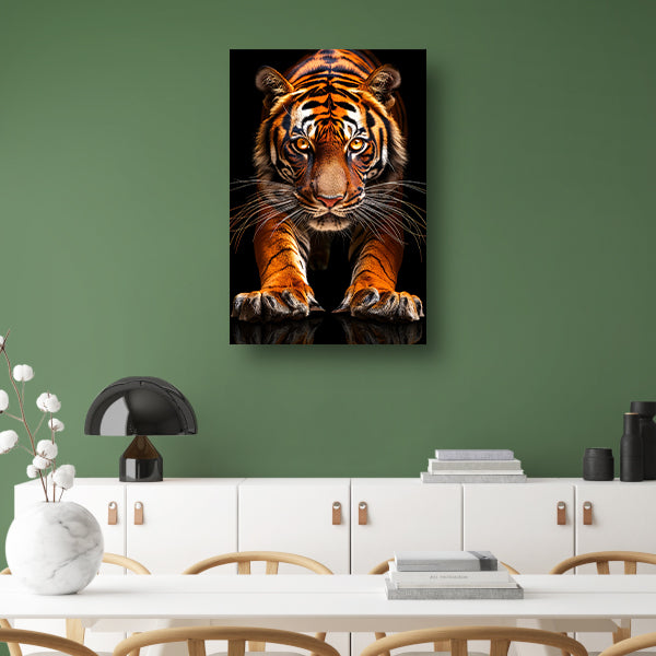 Portret van een Tijger in het Donker poster