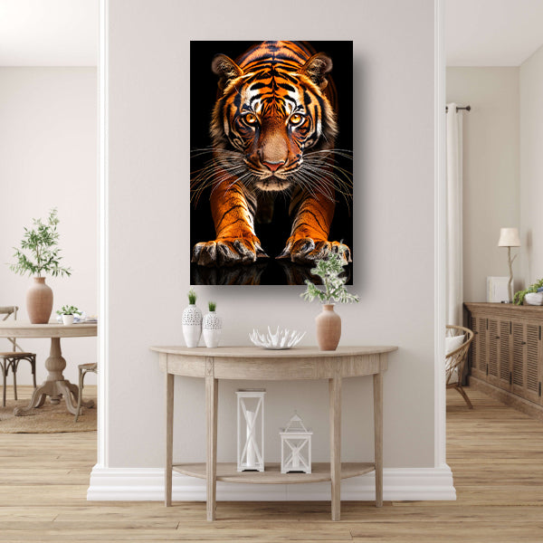 Portret van een Tijger in het Donker poster