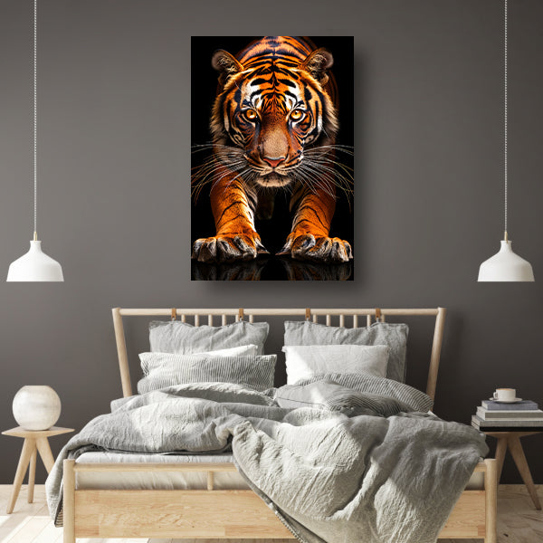 Portret van een Tijger in het Donker canvas