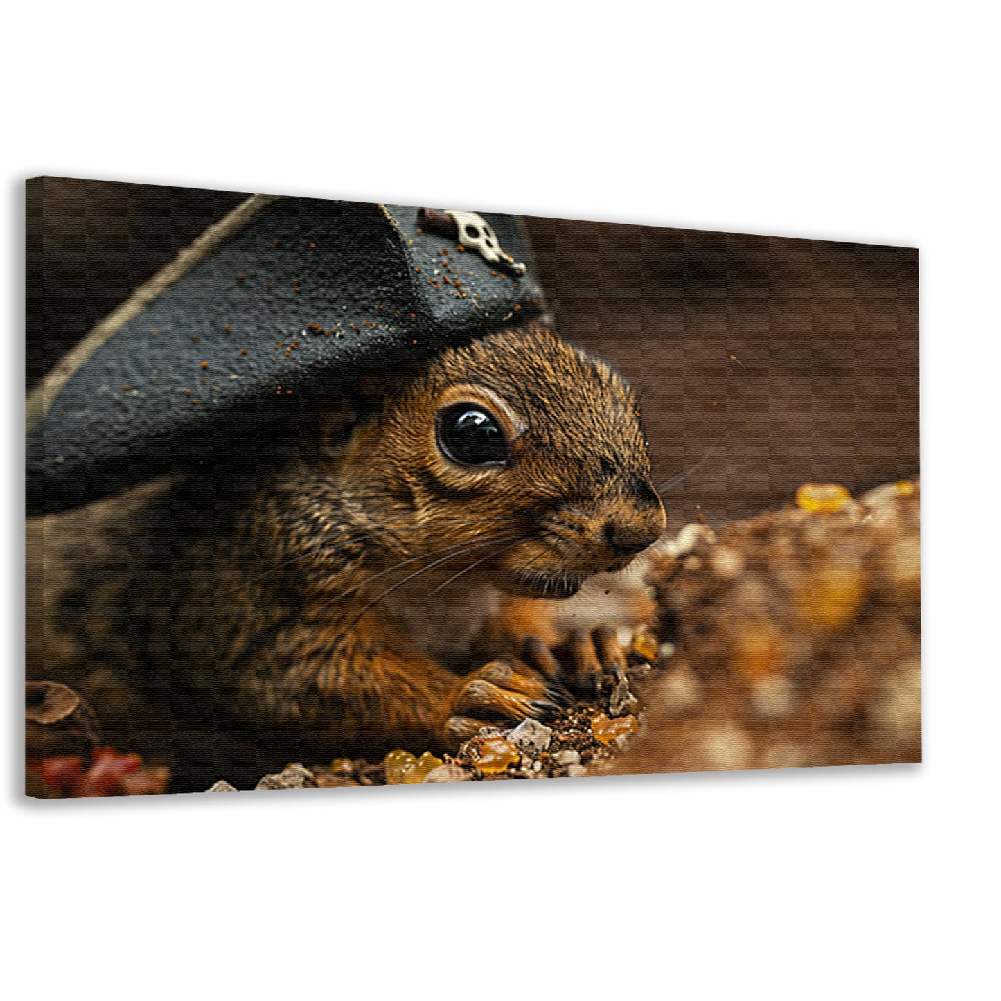 Scherpe close-up van een piraten eekhoorn canvas