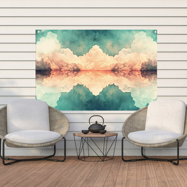 Compositie in Lijnen en Kleuren tuinposter