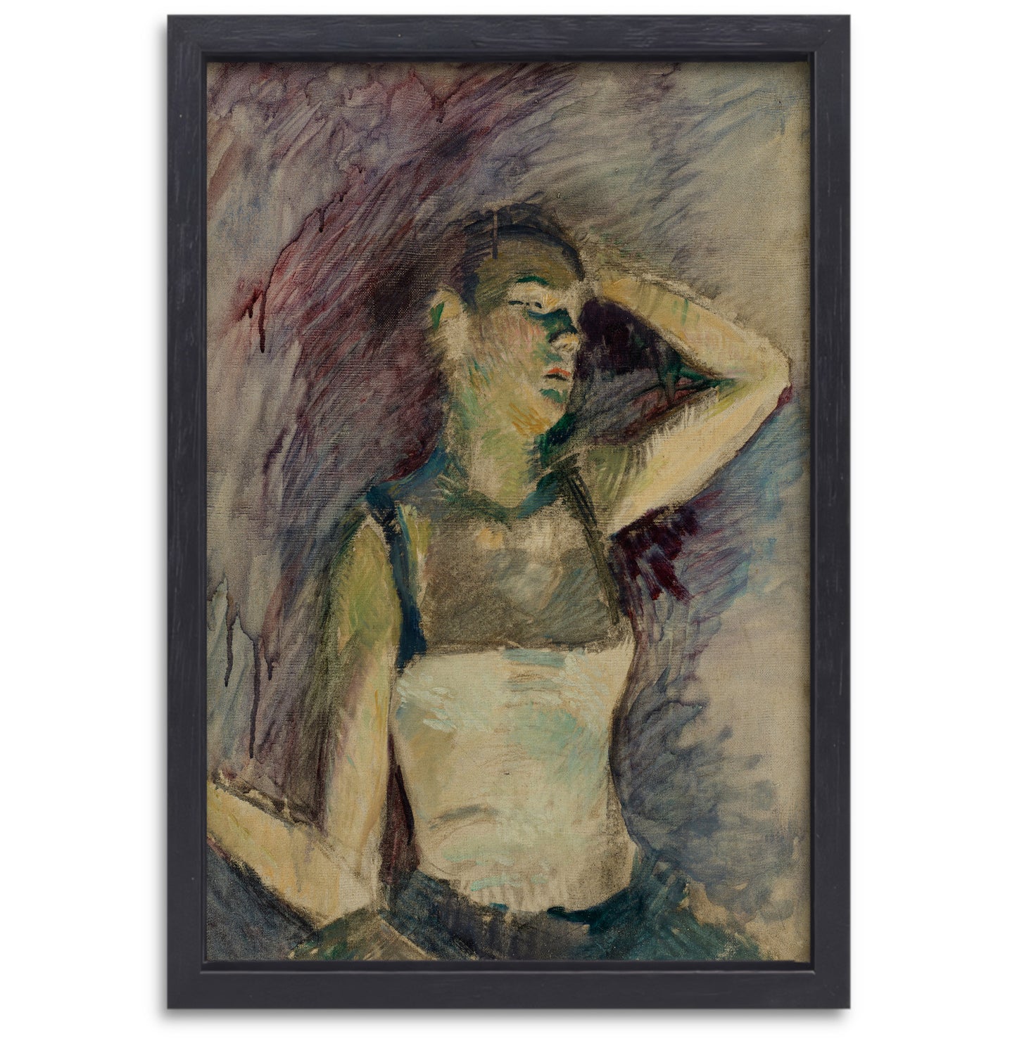 Danser studie - Henri de Toulouse-Lautrec canvas met baklijst