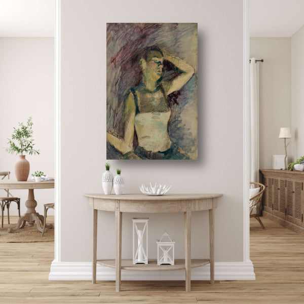 Danser studie - Henri de Toulouse-Lautrec canvas met baklijst
