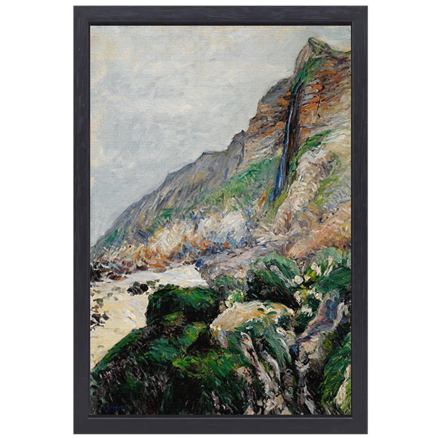 Klif in Normandië - Gustave Caillebotte canvas met baklijst