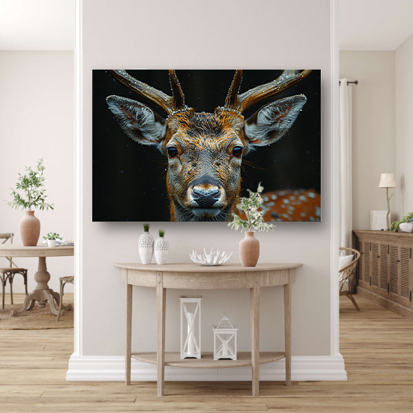 Sfeervol Hertenportret in Bos canvas
