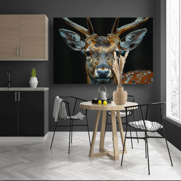 Sfeervol Hertenportret in Bos canvas