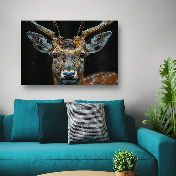 Sfeervol Hertenportret in Bos canvas