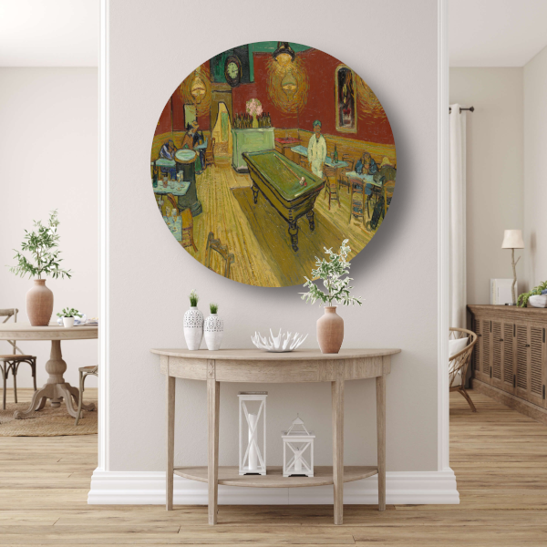 Het Nachtcafé - Vincent van Gogh forex muurcirkel