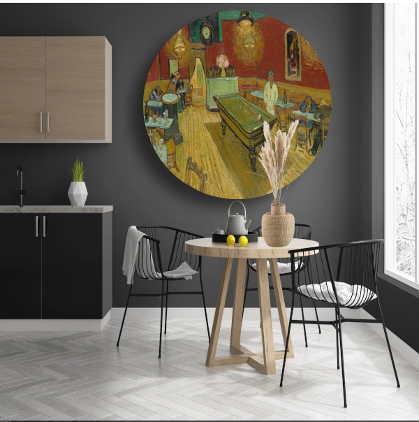 Het Nachtcafé - Vincent van Gogh forex muurcirkel