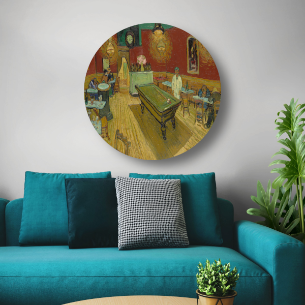 Het Nachtcafé - Vincent van Gogh forex muurcirkel