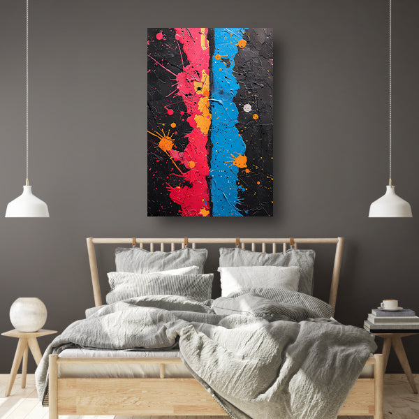 Abstract met Kleurrijk Verfspatten poster