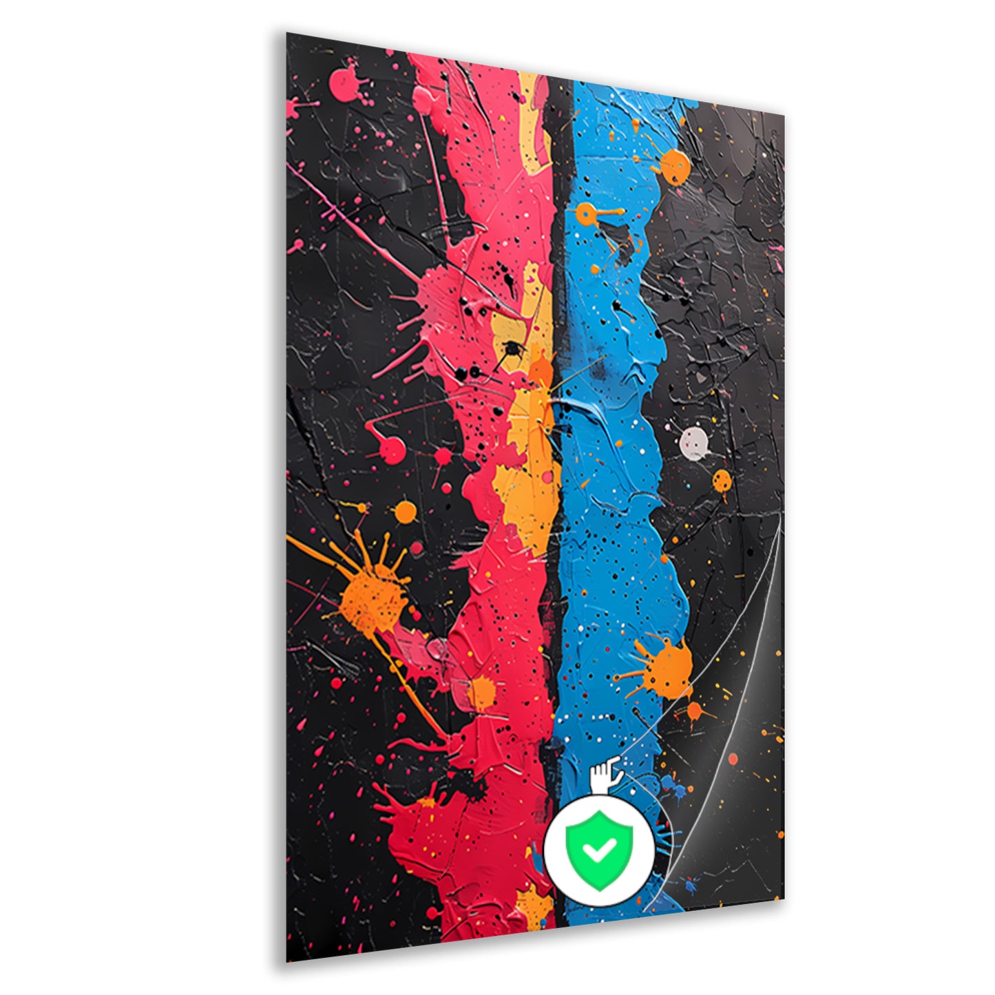 Abstract met Kleurrijk Verfspatten poster