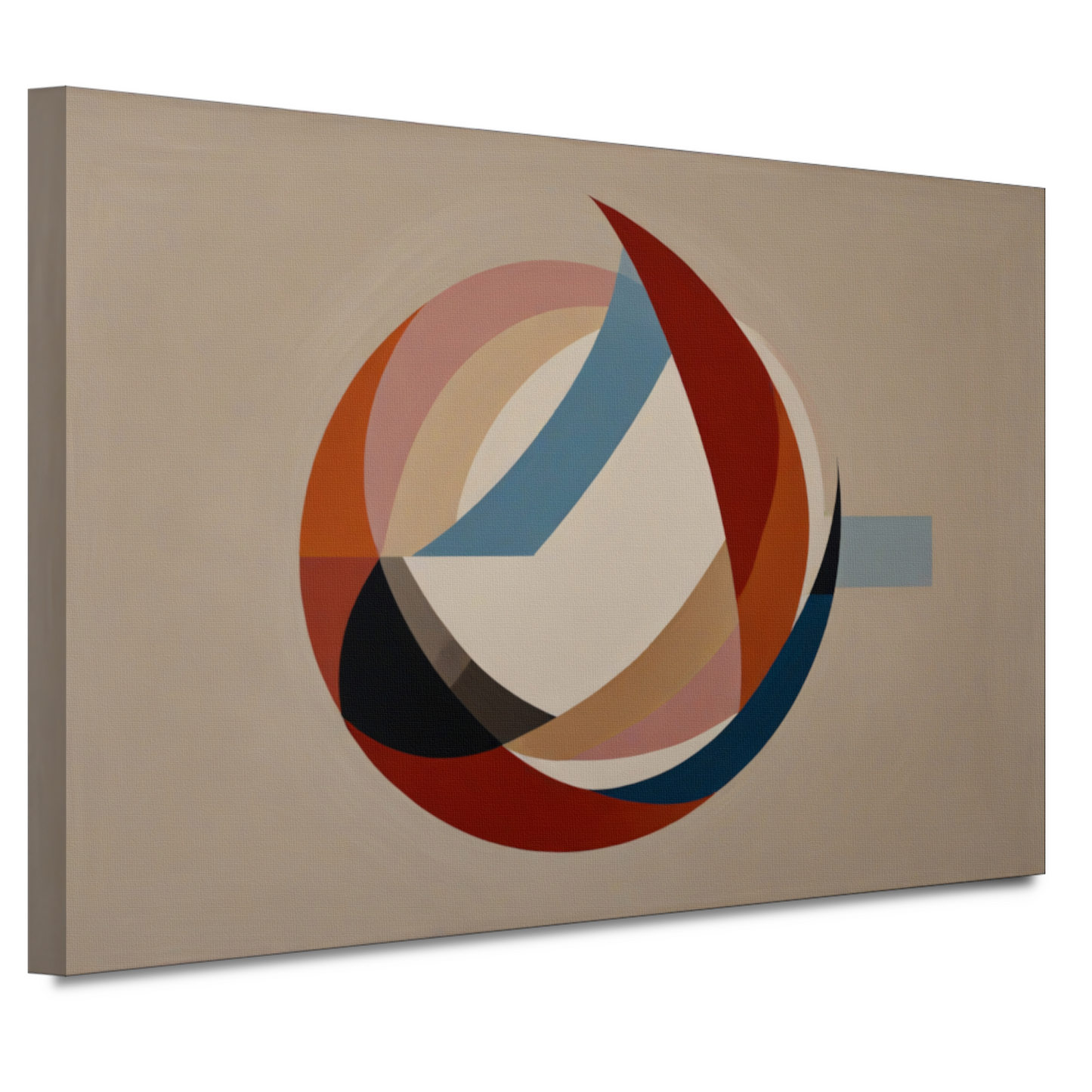 Abstracte symmetrie met cirkels en lijnen canvas