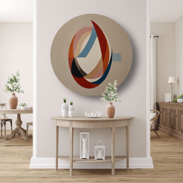 Abstracte symmetrie met cirkels en lijnen forex muurcirkel