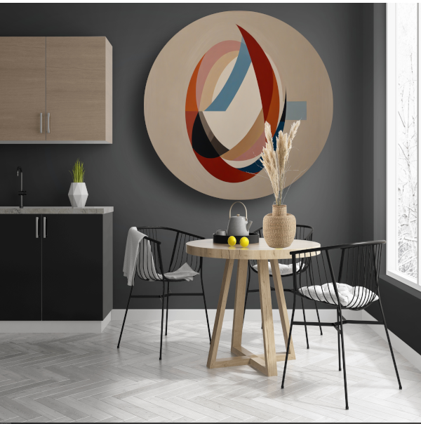 Abstracte symmetrie met cirkels en lijnen forex muurcirkel