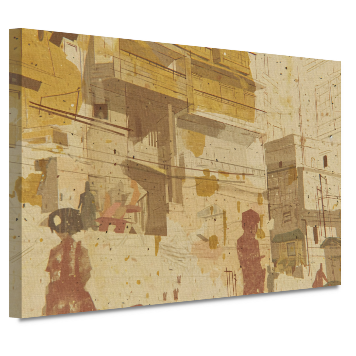 Epressionistische stadsgezicht canvas